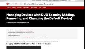 
							         Managing Devices with DUO Security | Division of Information ...								  
							    