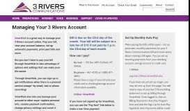 
							         Managing Your 3 Rivers Account | 3 Rivers Communications								  
							    