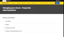 
							         Managing your shares - frequently asked questions - Aviva plc								  
							    