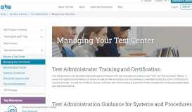
							         Managing Your Test Center - GED								  
							    