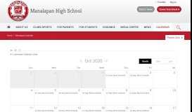 
							         Manalapan High School / Manalapan Calendar								  
							    