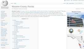 
							         Manatee County, Florida - Wikipedia								  
							    