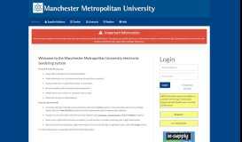 
							         Manchester Metropolitan University Electronic Tendering Site - home								  
							    