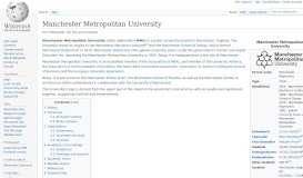 
							         Manchester Metropolitan University - Wikipedia								  
							    
