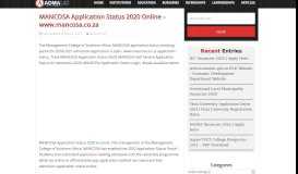 
							         MANCOSA Application Status 2020 Online – www.mancosa ...								  
							    