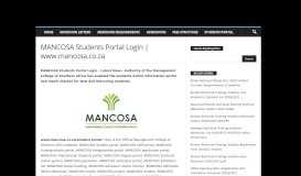 
							         MANCOSA Students Portal Login | www.mancosa.co.za - Eduloaded								  
							    