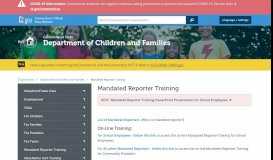 
							         Mandated Reporter Training Homepage - CT.gov								  
							    