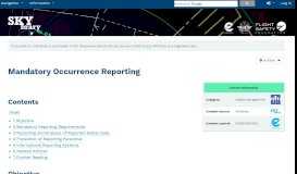 
							         Mandatory Occurrence Reporting - SKYbrary Aviation Safety								  
							    