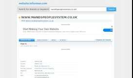 
							         mandspeoplesystem.co.uk at Website Informer. Sign In. Visit ...								  
							    