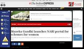 
							         Maneka Gandhi launches NARI portal for schemes for women | India ...								  
							    