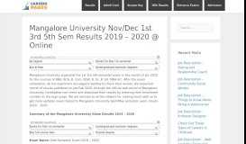 
							         Mangalore University April/May 2nd 4th 6th Sem Results 2019 @ Online								  
							    