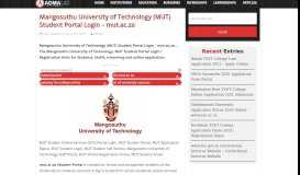 
							         Mangosuthu University of Technology (MUT) Student Portal ...								  
							    