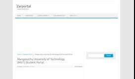 
							         Mangosuthu University of Technology (MUT) Student Portal - Zarportal								  
							    