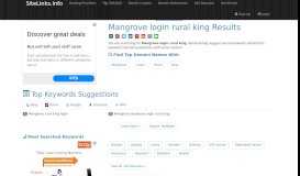 
							         Mangrove login rural king Results For Websites Listing								  
							    