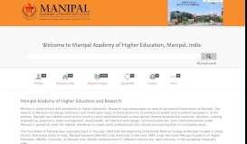 
							         Manipal Academy of Higher Education, Manipal, India								  
							    