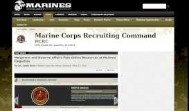 
							         Manpower and Reserve Affairs Puts Online Resources at Marines ...								  
							    