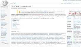 
							         ManTech International - Wikipedia								  
							    