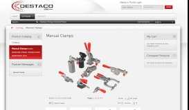 
							         Manual Clamps - Catalog - Powered by Destaco								  
							    