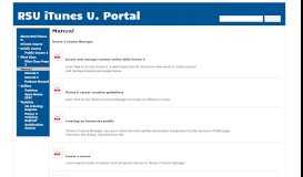 
							         Manual - RSU iTunes U. Portal - Google Sites								  
							    