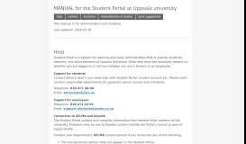 
							         Manual Student Portal - Uppsala universitet								  
							    