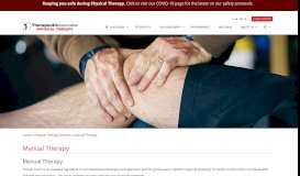 
							         Manual Therapy - Therapeutic Associates Physical Therapy								  
							    