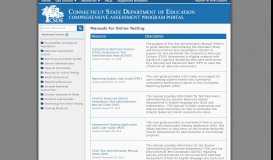 
							         Manuals for Online Testing - CSDE Comprehensive Assessment ...								  
							    