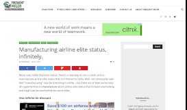 
							         Manufacturing airline elite status, infinitely. - Frequent Miler								  
							    