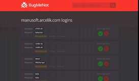 
							         manusoft.arcelik.com passwords - BugMeNot								  
							    