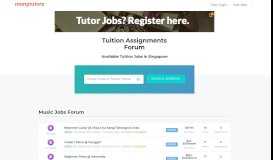 
							         ManyTutors Jobs - Singapore Tuition Assignments Forum								  
							    