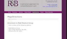 
							         Map and Directions | R&B Medical Group								  
							    