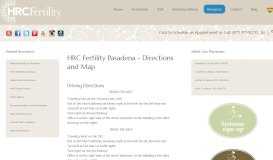 
							         Map and Directions to HRC Fertility Pasadena								  
							    