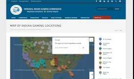 
							         Map of Indian Gaming Locations - National Indian Gaming Commission								  
							    