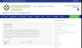 
							         Maple Leaf Clinic - Community Health Centers of the Rutland Region								  
							    