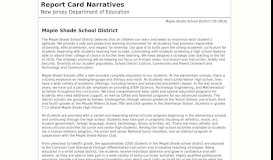 
							         Maple Shade School District - Report Card Narratives								  
							    