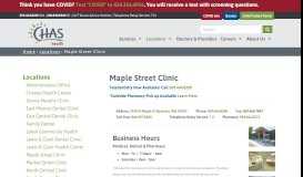 
							         Maple Street Clinic | CHAS Health								  
							    