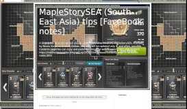 
							         MapleStorySEA (South-East Asia) tips [FaceBook notes]: [MapleSEA ...								  
							    