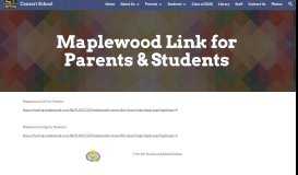 
							         Maplewood Link for Parents - Consort School								  
							    