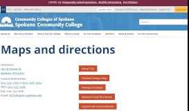 
							         Maps and Directions - Spokane Community College								  
							    