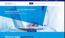 
							         MAPS Medical Reporting: Medico Legal Companies | Medical Evidence								  
							    