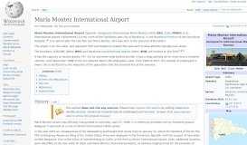 
							         María Montez International Airport - Wikipedia								  
							    