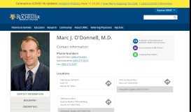 
							         Marc J. O'Donnell, M.D. - University of Rochester Medical Center								  
							    