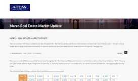 
							         March Real Estate Market Update - ATLAS BLUE REALTY, INC								  
							    
