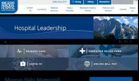 
							         Marcus Daly Memorial Hospital Leadership - Leadership | Marcus ...								  
							    