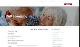 
							         Margaret Mary Health Gift Planning :: Contact Us								  
							    