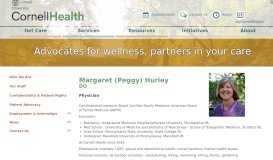 
							         Margaret (Peggy) Hurley | Cornell Health								  
							    