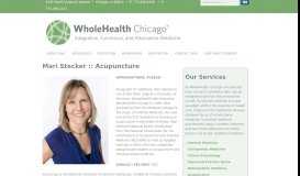 
							         Mari Stecker :: Acupuncture - WholeHealth Chicago								  
							    