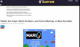 
							         Mari0 is the Offspring of Super Mario and Portal | The Mary Sue								  
							    