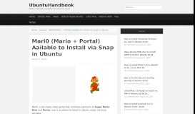 
							         Mari0 (Mario + Portal) Aailable to Install via Snap in Ubuntu ...								  
							    