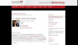 
							         Maria Angela Ferrario - Research Portal | Lancaster University								  
							    
