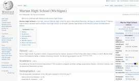 
							         Marian High School (Michigan) - Wikipedia								  
							    